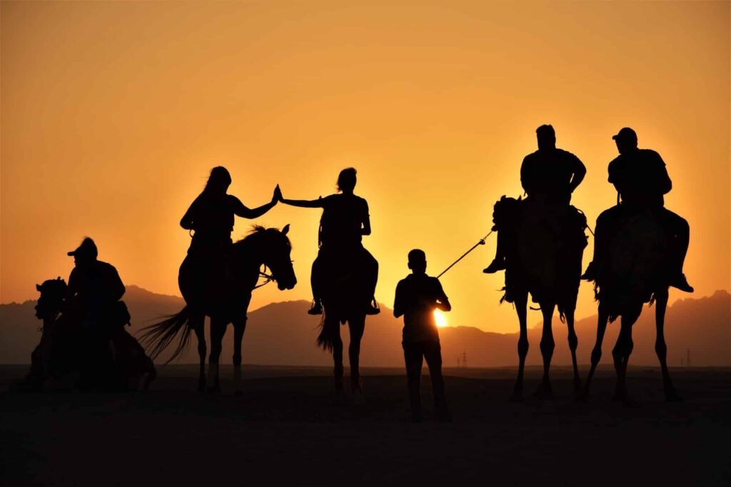 sunset in the desert of hurghada egypt 1 1